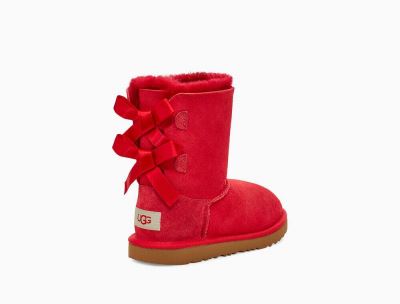 UGG Bailey Bow II Boots for Big Kids - Ribbon Red India
